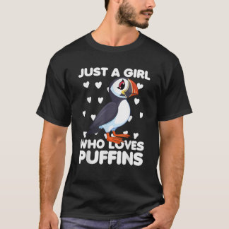 Nur ein Mädchen, das Lieben Puffins macht T-Shirt