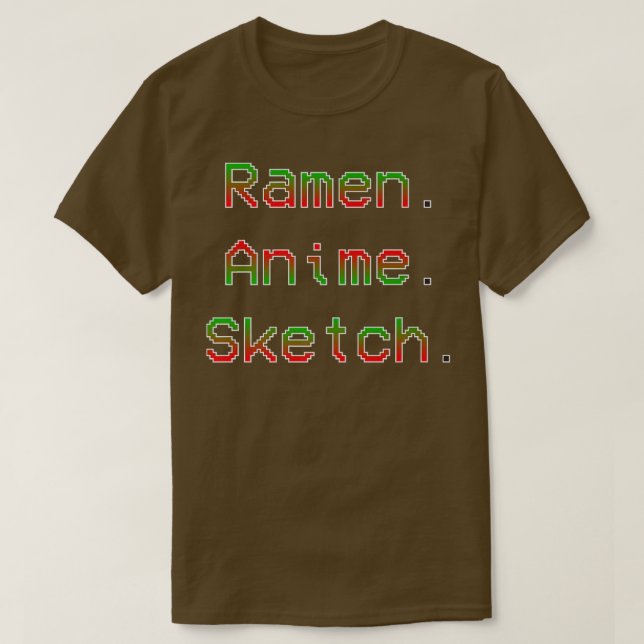 Nur ein Mädchen, das Lieben Ramen Anime und Skizze T-Shirt (Design vorne)