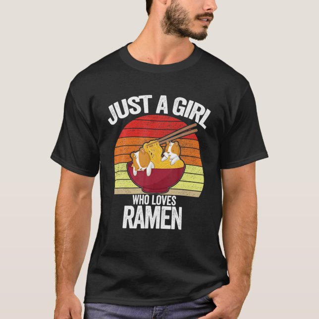 Nur ein Mädchen, das Lieben Ramen Hamster Sweater  T-Shirt (Vorderseite)
