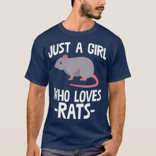 Nur ein Mädchen, das Lieben Rats Lover Geschenke T-Shirt