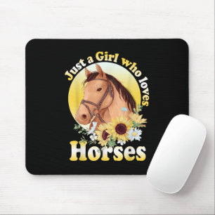 Nur ein Mädchen, das Lieben Reiten Mousepad