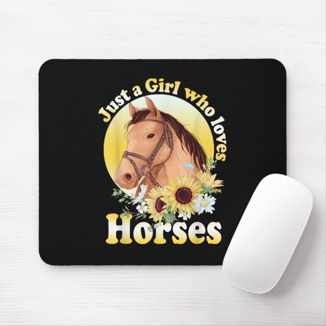 Nur ein Mädchen, das Lieben Reiten  Mousepad (Mit Mouse)