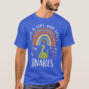 Nur ein Mädchen, das Lieben Schlangen Rainbow-Gesc T-Shirt