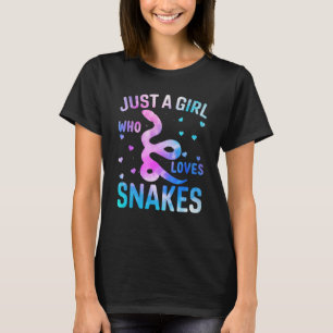 Nur ein Mädchen, das Lieben Schlangen Reptilien Sc T-Shirt