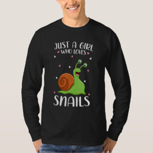 Nur ein Mädchen, das Lieben Schnecken für Mädchen T-Shirt