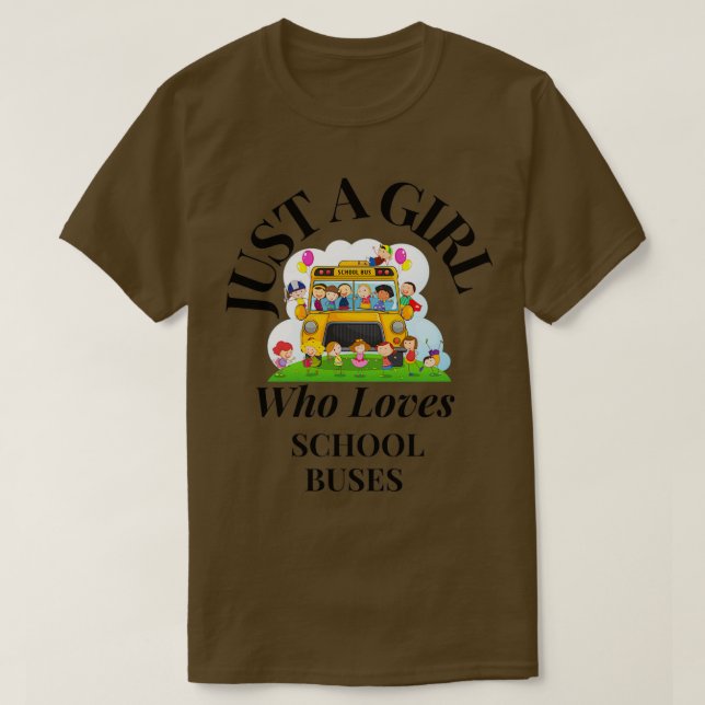 Nur ein Mädchen, das Lieben Schule fährt zwei T-Shirt (Design vorne)