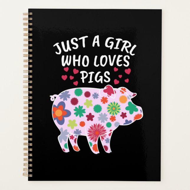 Nur ein Mädchen, das Lieben schweine Geschenke Fra Planer (Vorderseite)