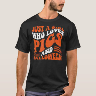Nur ein Mädchen, das Lieben Schweinefleisch zu Hal T-Shirt
