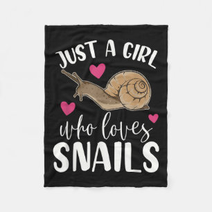 Nur ein Mädchen, das Lieben Snails Funny Zitat Nie Fleecedecke