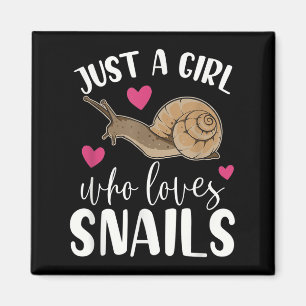 Nur ein Mädchen, das Lieben Snails Funny Zitat Nie Magnet
