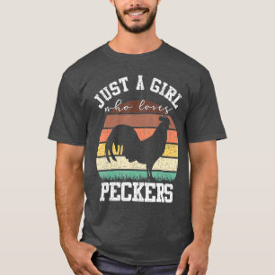 Nur ein Mädchen, das Lieben Speckers Funny Chicken T-Shirt