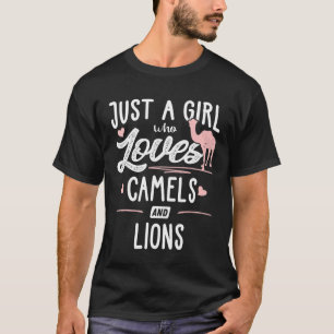 Nur ein Mädchen, das Lieben und Löwen Frauen T-Shirt