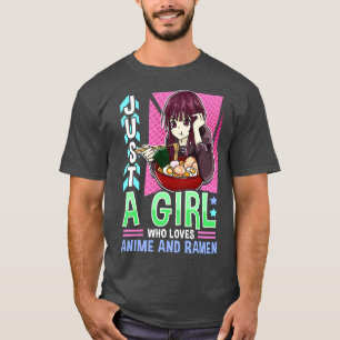 Nur ein Mädchen, das Lieben und Ramen Funny Feinsc T-Shirt