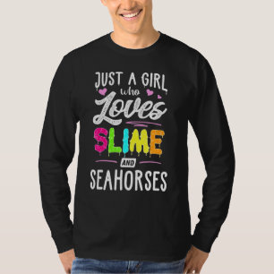 Nur ein Mädchen, das Lieben und Seepferde Frauen T-Shirt