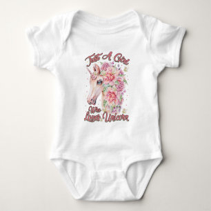 Nur ein Mädchen, das Lieben Unicorn Baby Strampler