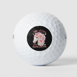 Nur ein Mädchen, das Lieben Unicorn Golfball