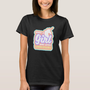 Nur ein Mädchen, das Lieben Unicorns Spirit Animal T-Shirt