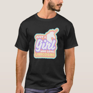 Nur ein Mädchen, das Lieben Unicorns Spirit Animal T-Shirt