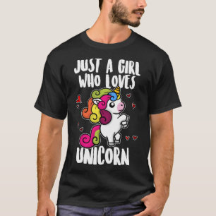 Nur ein Mädchen, das Lieben vereint Funny Unicorn T-Shirt