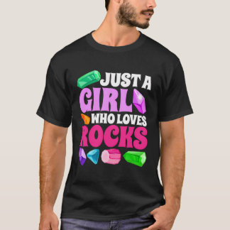 Nur ein Mädchen, das Lieben von Felsen und Mineral T-Shirt