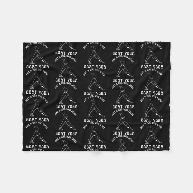 Nur ein Mädchen, das Lieben Ziege Yoga Funny Farm Fleecedecke (Vorderseite (Horizontal))