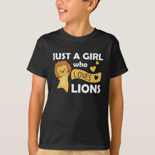 Nur ein Mädchen, das Lions Niedliche Löwen-Big-Cat T-Shirt