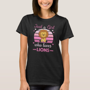 Nur ein Mädchen, das Lions Niedliche Löwen-Big-Cat T-Shirt