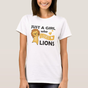 Nur ein Mädchen, das Lions Niedliche Löwen-Big-Cat T-Shirt