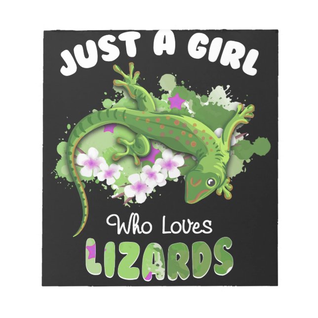 Nur ein Mädchen, das Lizards Liebe Reptile Eigentü Notizblock (Vorderseite)