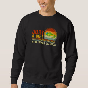 Nur ein Mädchen, das Lizards Niedliche Lizard Anim Sweatshirt