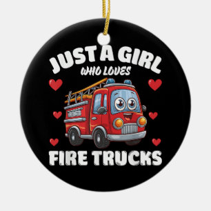 Nur ein Mädchen, das LKW-Lieben abgibt, Liebe für Keramik Ornament