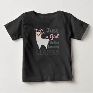 Nur ein Mädchen, das Llamas Liebe Baby T-shirt