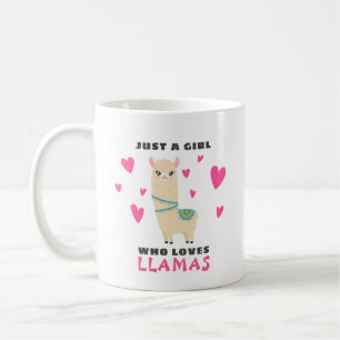 Nur ein Mädchen, das Llamas Liebe Kaffeetasse