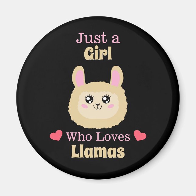 Nur ein Mädchen, das Llamas Liebe Magnet (Vorne)
