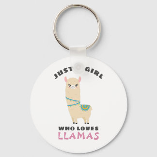 Nur ein Mädchen, das Llamas Liebe Schlüsselanhänger