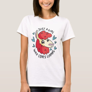 Nur ein Mädchen, das Llamas Liebe T-Shirt
