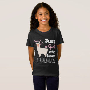 Nur ein Mädchen, das Llamas Liebe T-Shirt