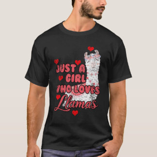 Nur ein Mädchen, das Llamas Liebe T-Shirt