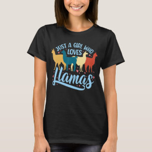 Nur ein Mädchen, das Llamas Süße Tier für Frauen L T-Shirt
