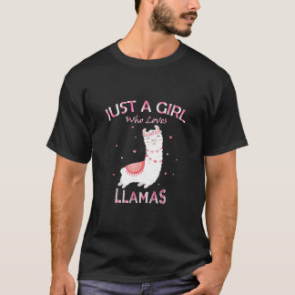 Nur ein Mädchen, das Llamas T - Shirt Geschenk 