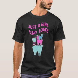Nur ein Mädchen, das Llamas und Alpacas Liebe T-Shirt