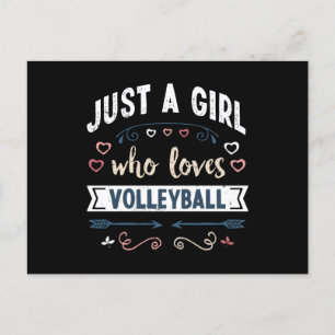 Nur ein Mädchen, das lustige Volleyball-Geschenke Postkarte