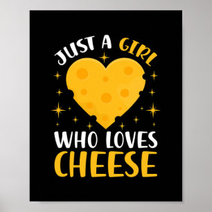 Nur ein Mädchen, das Mac Cheese Funny Food Puff Li Poster