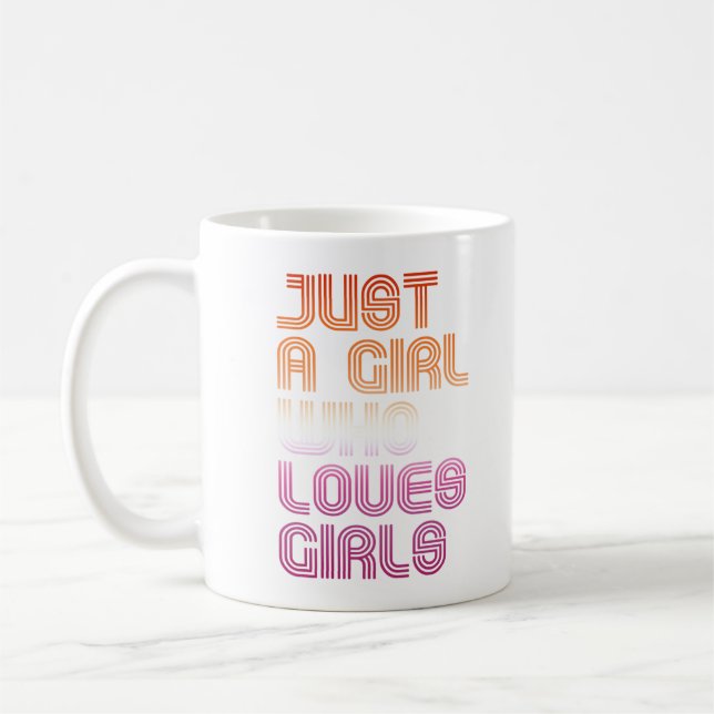 Nur ein Mädchen, das Mädchen Liebe Kaffeetasse (Links)