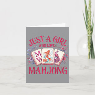Nur ein Mädchen, das Mahjong liebt Süßes Mahjong-G Karte