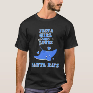 Nur ein Mädchen, das Manta Lieben Rays Scuba Diver T-Shirt
