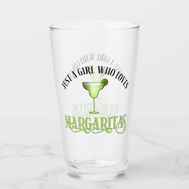 Nur ein Mädchen, das Margaritas Lieben Glas (Vorderseite)