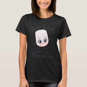 Nur ein Mädchen, das Marshmallow Niedlich Marshmal T-Shirt