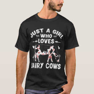 Nur ein Mädchen, das Milchkühe Lieben Milchkühe Ba T-Shirt