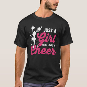 Nur ein Mädchen, das mit Poms und Springbrunnen Li T-Shirt